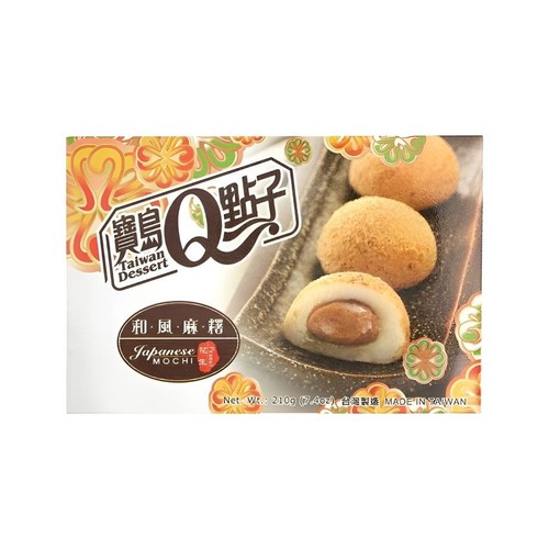 Mochi Ciasteczka ryżowe z nadzieniem orzechowym Q Brand 210 g