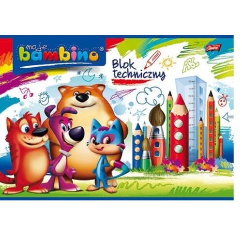 Blok techniczny BAMBINO A4, 10 kartek Bambino 750 ml