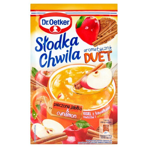 Słodka chwila kisiel o smaku pieczonego jabłka z cynamonem Dr. Oetker 31 g