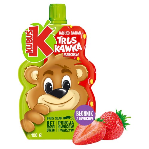 Mus truskawka jabłko banan Kubuś 100 g