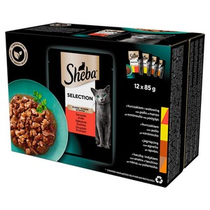 Karma mokra soczyste smaki dla dorosłych kotów Sheba 12 x 85 g