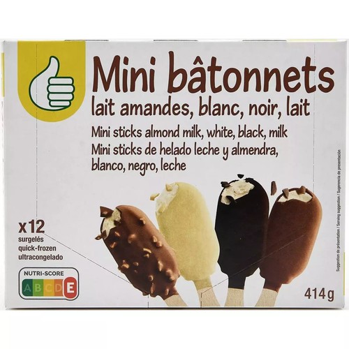 Lody na patyku mini Auchan 12 sztuk